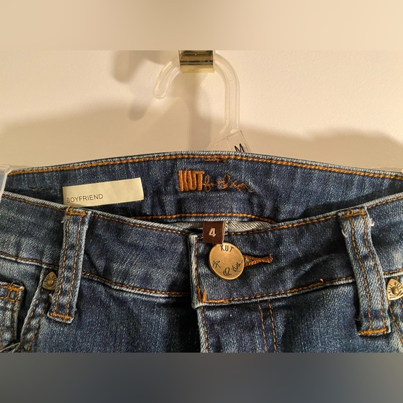 Kut from the Kloth Catherine Distressed Boyfriend Jeans, size 4, inseam 30.5” - Picture 3 of 6